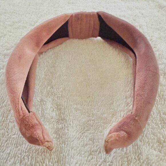 Loft Top Knot Velvet Headband in Pink Dust - Picture 5 of 5